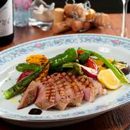 豚肩ロースと季節野菜のグリル