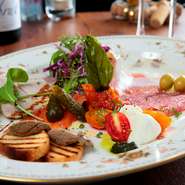 鹿児島県産の野菜をメインに使用した『前菜の盛り合わせ』