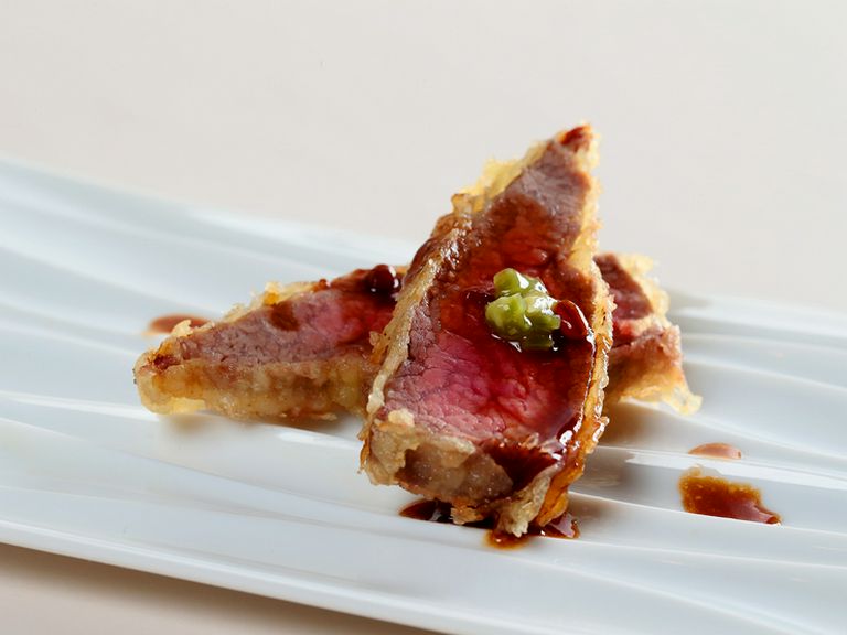 和牛の天ぷらフォンドヴォーソース