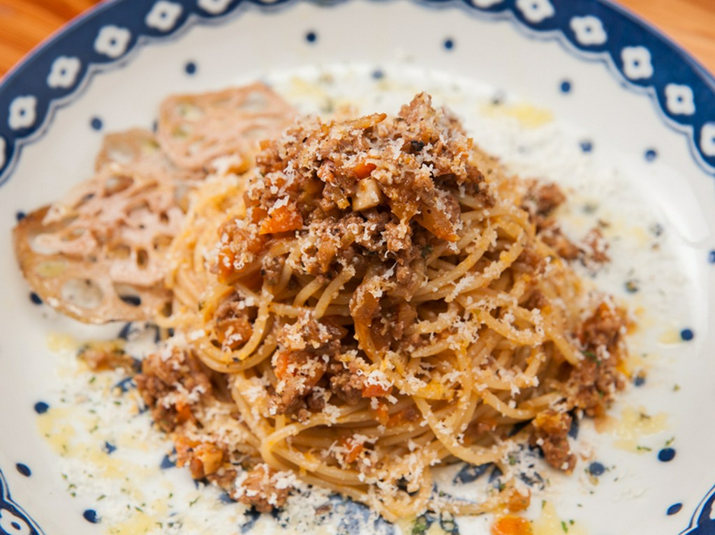 スパイスの香り豊か。奥深いコクのある和牛100％の『ジョルノのミートソース』