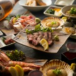 安心の人気メニューがそろったコースです。天然大海老の塩焼きなど王道人気メニューもご用意しております