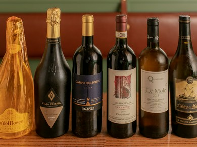 常時30種以上の品揃え。料理に寄り添ったイタリア産ワイン