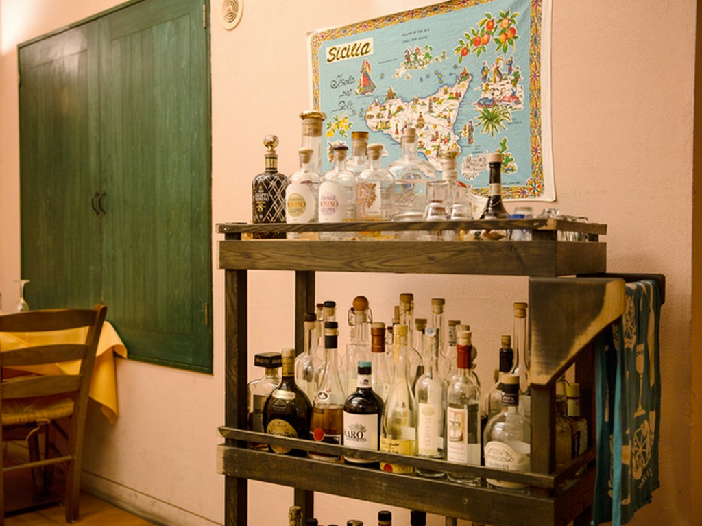 カメリエーレがワゴンで運んできてくれるグラッパも楽しみ