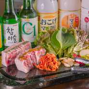 韓国料理は発汗を促す香辛料や乳酸菌が含まれる発酵食品を多く使用しているのが特徴。そのほか人気メニューの『サムギョプサル』などで使用される豚肉の脂身はビタミンが豊富です。体に優しい料理をぜひ堪能して。