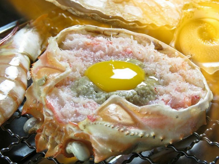 カニ甲羅 味噌焼き