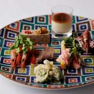 九谷焼のお皿で地物の旬を彩ります。(一例です)