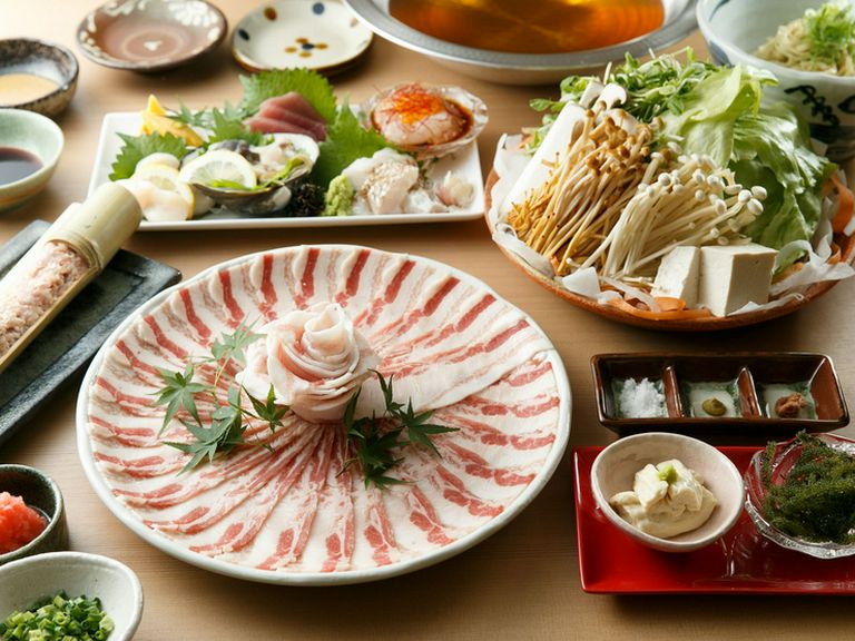 様々なパーティーシーンにピッタリ!あぐー豚しゃぶしゃぶコース