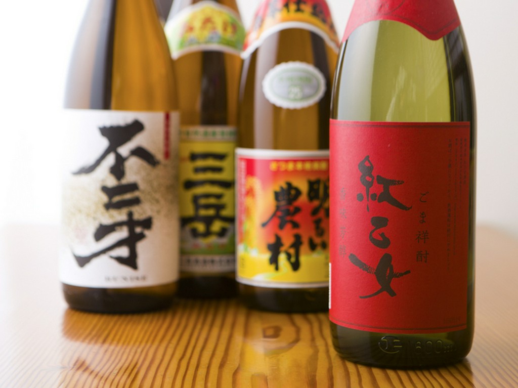 魚料理によく合う焼酎を豊富に用意