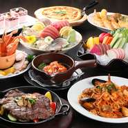 歓送迎会プラン　
飲み放題付きコース料理　多数用意してます。

最大70名様まで個室用意してます。
マイク・プロジェクター利用出来ます。　