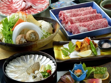 商談や会食などビジネスの場にも相応しい。しゃぶしゃぶ会席料理