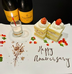 大切な記念日やお祝いごとを演出するメッセージプレート付コースが登場！
