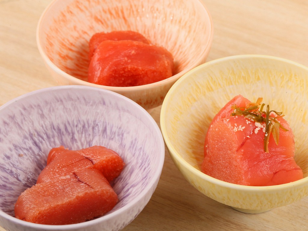 3種類のたらこを食べ比べできる『たらこ3種』