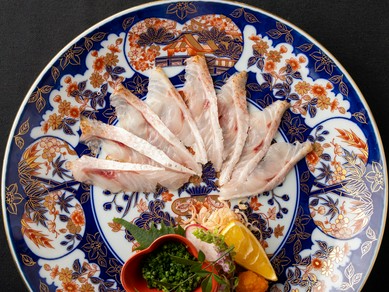 のどぐろ薄造り炙り刺し