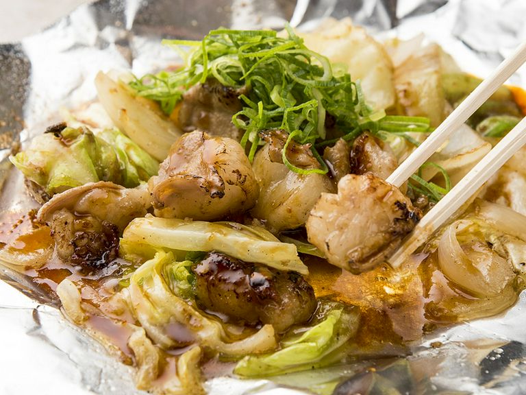 とろけるプリプリ和牛ホルモンの鉄板焼