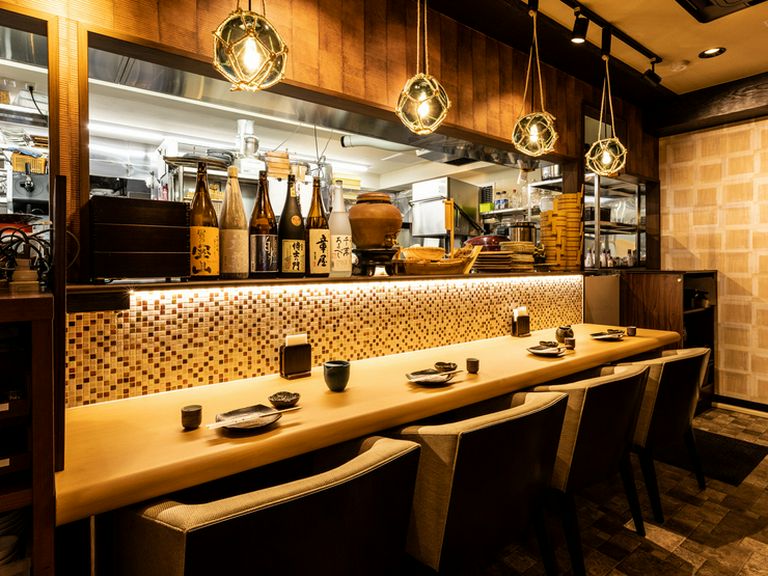 ひとり時間はカウンターがおすすめ。お1人さまの特等席