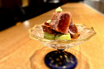 炙り漬けマグロのアボカドジェラート