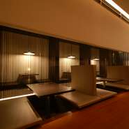 人気の掘りごたつ半個室シートです。