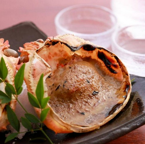 蟹味噌の甲羅焼き