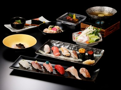 2種類の味で楽しめる『のどぐろのしゃぶしゃぶ付き寿司コース』
