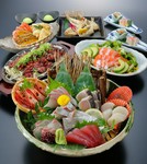 歓送迎会にピッタリ♪
当店自慢の鮮魚のお造り盛り合わせと、春の食材を使った、人気メニューが揃う全８品