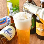 好評を頂いていたボトルビール飲み放題がいつでも利用可能に！　謝恩会や女子会、急な二次会にどうぞ。