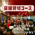 貸切で自由に盛り上がれる！
忘年会・歓迎会・同窓会・2次会などにおすすめ

※電話にて予約を承ります。