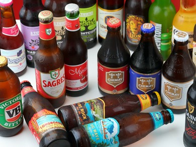 有名銘柄からクラフトビールまで、世界のビールが30種類以上
