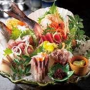 遠方では鹿児島県薄井港「さるがく水産」、長崎県佐世保漁港「米倉鮮魚店」、高知県宿毛湾港「与力水産」、近場では神奈川県三崎港「三崎水産」などの契約水産業者より、新鮮な魚を直送。