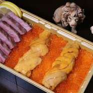 贅沢！うにいくら肉重