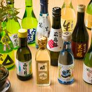 こだわりの日本酒は広島県の地酒のみ。“隠し酒”として、メニューに載っているもの以外にもシェフのおすすめや季節ものも楽しめるのが魅力です。ゲストの要望に合った日本酒を提供してくれます。
