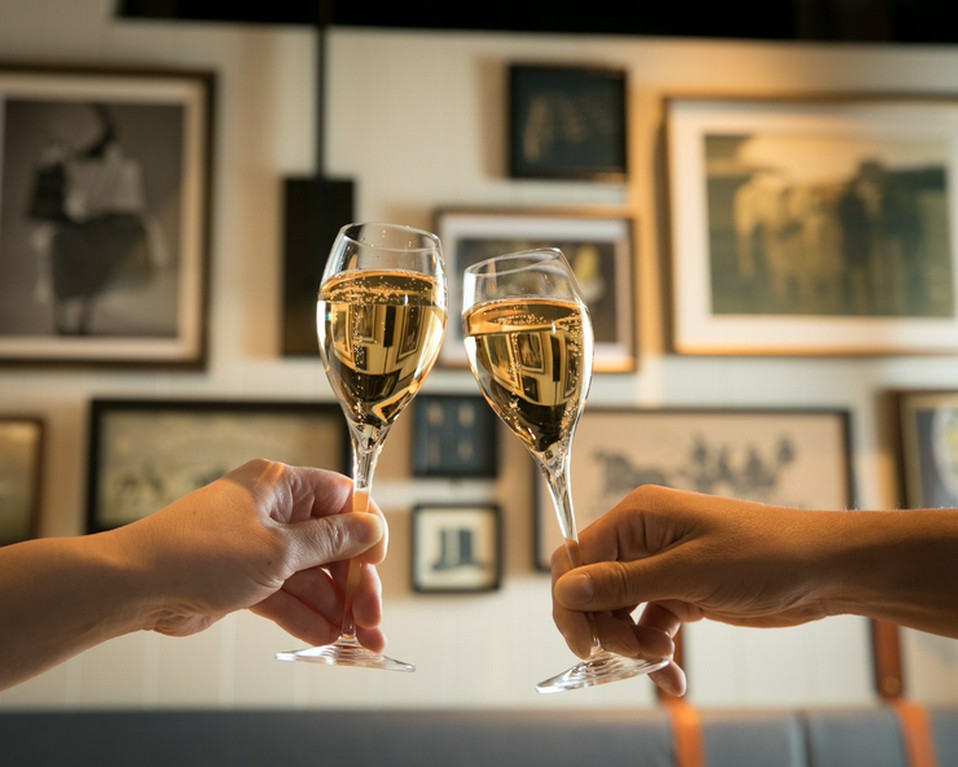 落ち着いた空間で、ふたりだけのディナーを楽しむ