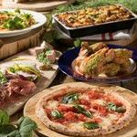 ◆季節野菜のサラダ
◆選べるピッツァ
◆選べるパスタ　
◆選べるメイン　

*お選びいただくお料理によってはご追加料金を申し受けます。