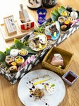 煙やのスタンダード。旬の食材を駆使し多品目に渡る料理の品々。店主のおすすめです！