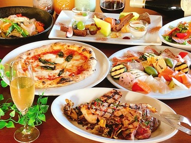 本格ピッツァが食べられる♪飲み放題付き！