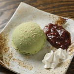 濃厚な抹茶の味わいを楽しめるデザート。