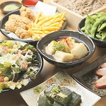 京甚兵衛宴会コース！！全8種類の２時間飲み放題付きのお得なコースです！