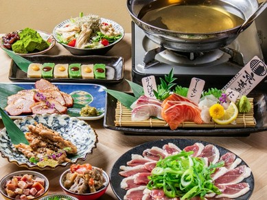 全席完全個室♪名物の銘柄豚はもちろん、このコース限定の牛タンのしゃぶしゃぶが堪能できるコースです。