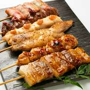 6種の串焼きを盛り合わせました。