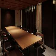 ゆっくり楽しむ個室は、大切な会食・ご接待にどうぞ。

