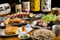 （お料理一例）
寄席豆腐の揚げ出し
お造り変わり4種
鰆西京焼き
煮込みハンバーグ
山菜さつま揚げ
和牛冷しゃぶ
牛骨拉麺
とちおとめ

※写真はイメージになります