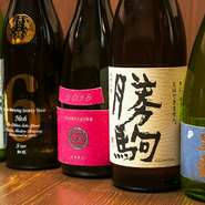 全国から厳選した日本酒を取り揃えています。