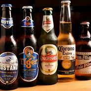 インド、ネパール、タイ、ベトナムなど、外国産のビールを多数取り揃えています。飲み比べて、好みの銘柄を見つける楽しさがあります。				