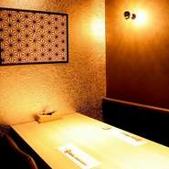 ゆったり4名様最大６名様まで着席できる個室