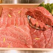 山形牛が堪能できるHANAREの盛り合わせ。
当日入荷した最高な部位を最高の状態でご提供いたします
