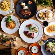 本日のアミューズからはじまりその日の鮮魚のカルパッチョなど､人気イタリアンメニューが盛りだくさん♪
