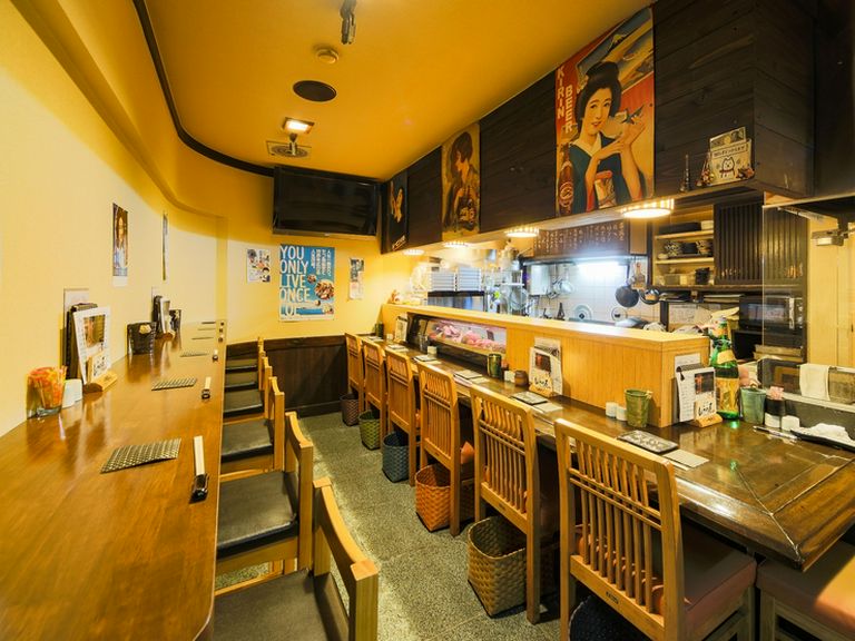 仕事帰りの食事や、気軽な1人ご飯に。日常使いに重宝する一軒