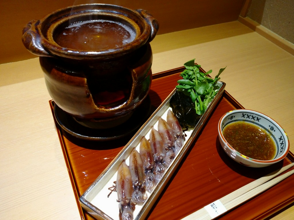 生ホタルイカのしゃぶしゃぶ