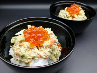 蟹味噌掛けご飯
