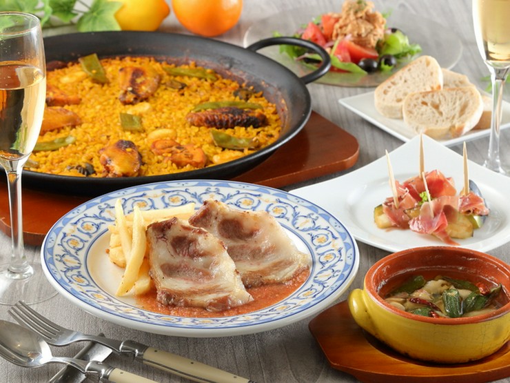 スペイン料理 ワイン パエリア専門店 ミゲルフアニ なんば スペイン料理 地中海料理 コースメニュー ヒトサラ