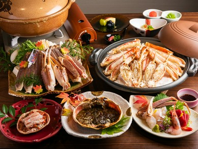 日本海 浜坂港から直送される、上質な旬魚と蟹を味わうコース